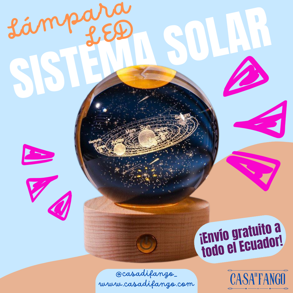 Lámpara LED de cristal - Sistema Solar