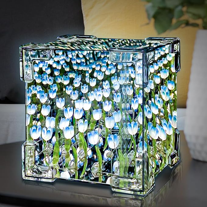 Lámpara LED de tulipanes (cubo)