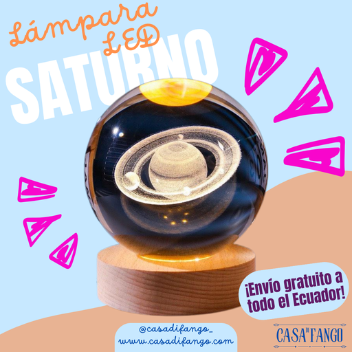 Lámpara LED de cristal - Saturno